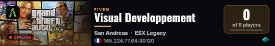 Visual Developpement live status badge
