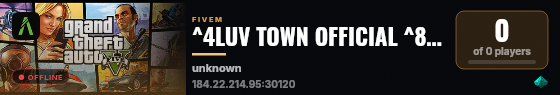 ^4LUV TOWN OFFICIAL ^8(DEV) ^9| ^7RP live status badge