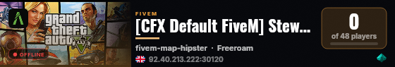 [CFX Default FiveM] Stewart's HQ live status badge