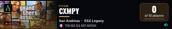 CXMPY live status badge