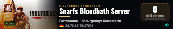Snarfs Bloodbath Server live status badge