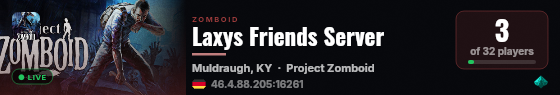 Laxys Friends Server live status badge