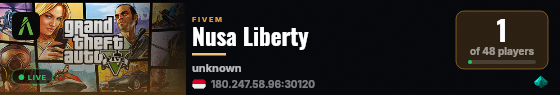 Nusa Liberty live status badge