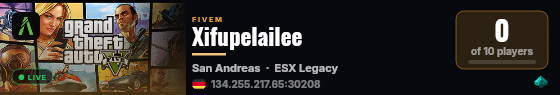 Xifupelailee live status badge