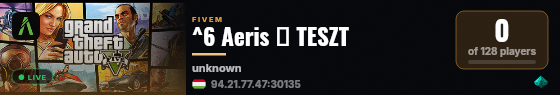 ^6 Aeris ▸ TESZT live status badge