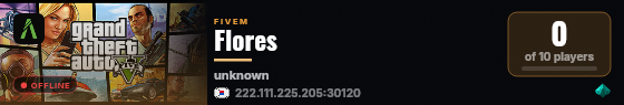 Flores live status badge
