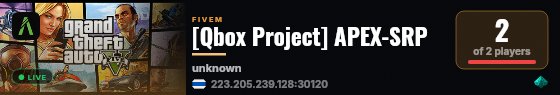 [Qbox Project] APEX-SRP live status badge