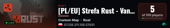 [PL/EU] Strefa Rust - Vanilla l NoLimit l RaidTime 15:00-00:00 live status badge