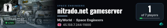 nitrado.net gameserver live status badge