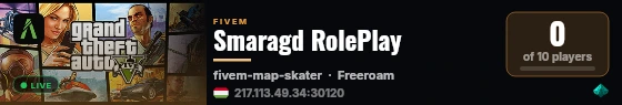 Smaragd RolePlay live status badge