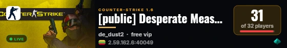 [public] Desperate Measures FREE VIP live status badge