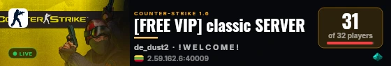 [FREE VIP] classic SERVER live status badge