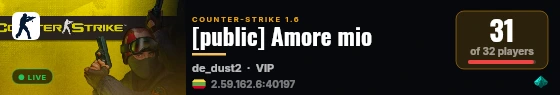 [public] Amore mio live status badge