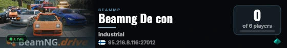 Beamng De con live status badge