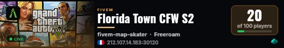 Florida Town CFW S2 live status badge