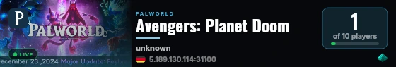 Avengers: Planet Doom live status badge