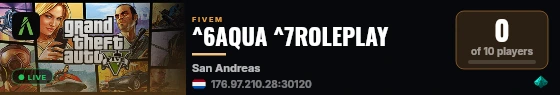 ^6AQUA ^7ROLEPLAY live status badge