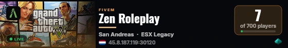 Zen Roleplay live status badge