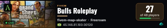 Bulls Roleplay live status badge