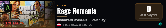Rage Romania live status badge