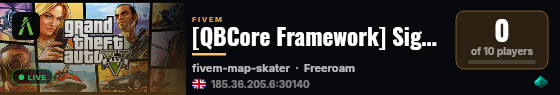 [QBCore Framework] SignalRP live status badge