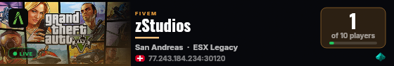 zStudios live status badge
