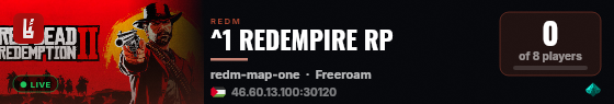 ^1 REDEMPIRE RP live status badge