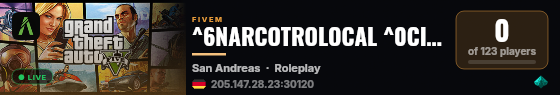 ^6NARCOTROLOCAL ^0CITY 🍁 live status badge