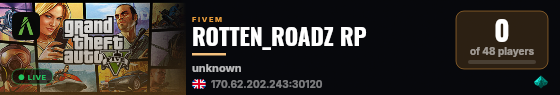 ROTTEN_ROADZ RP live status badge