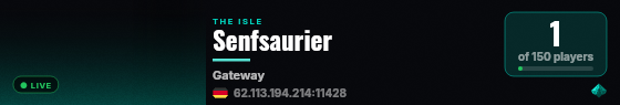 Senfsaurier live status badge