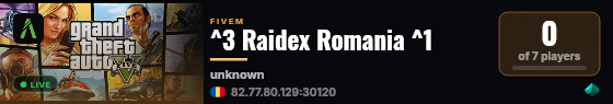 ^3 Raidex Romania ^1 live status badge