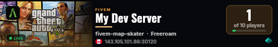 My Dev Server live status badge