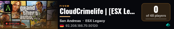 CloudCrimelife | [ESX Legacy] live status badge