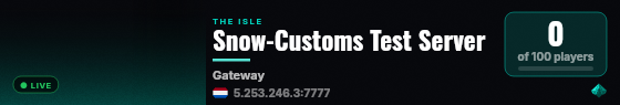 Snow-Customs Test Server live status badge