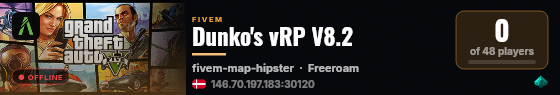 Dunko's vRP V8.2 live status badge
