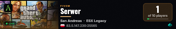 Serwer live status badge