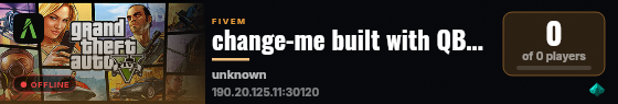 change-me built with QBCore Framework by JericoFx & Kakarot & Hamy! live status badge
