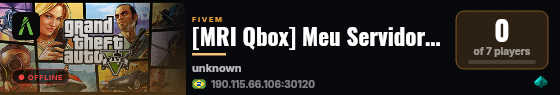 [MRI Qbox] Meu Servidor FiveM live status badge