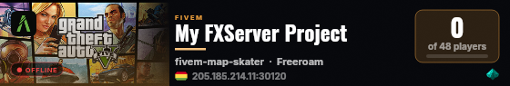 My FXServer Project live status badge