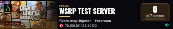 WSRP TEST SERVER live status badge