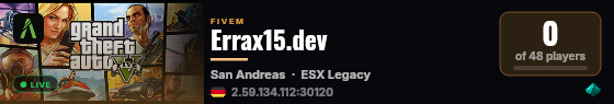 Errax15.dev live status badge