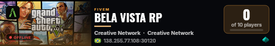 BELA VISTA RP live status badge