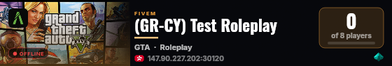(GR-CY) Test Roleplay live status badge