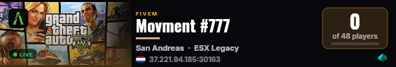 Movment #777 live status badge