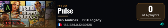 Pulse live status badge
