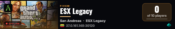 ESX Legacy live status badge
