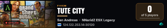 TUTE CITY live status badge