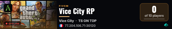 Vice City RP live status badge