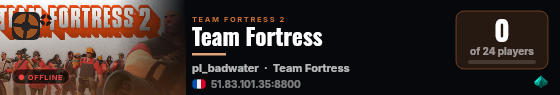 Team Fortress live status badge