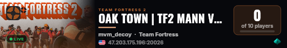 OAK TOWN | TF2 MANN VS MACHINE live status badge